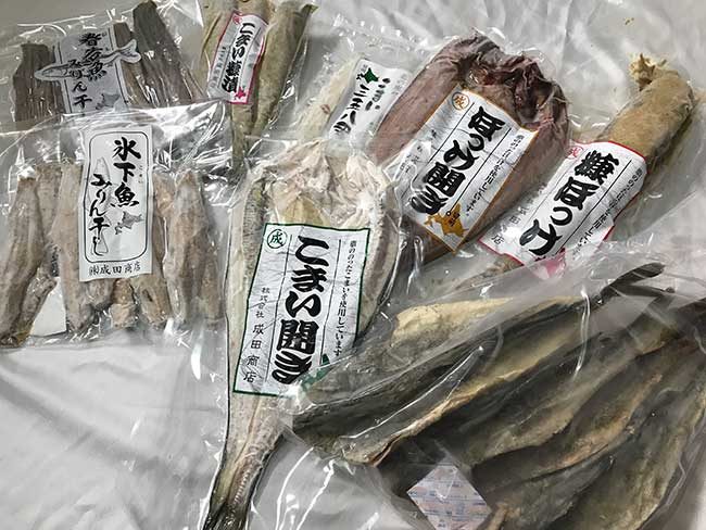 第一弾」激ウマ干物！成田商店の氷下魚（こまい）三五八・糠漬・みりん